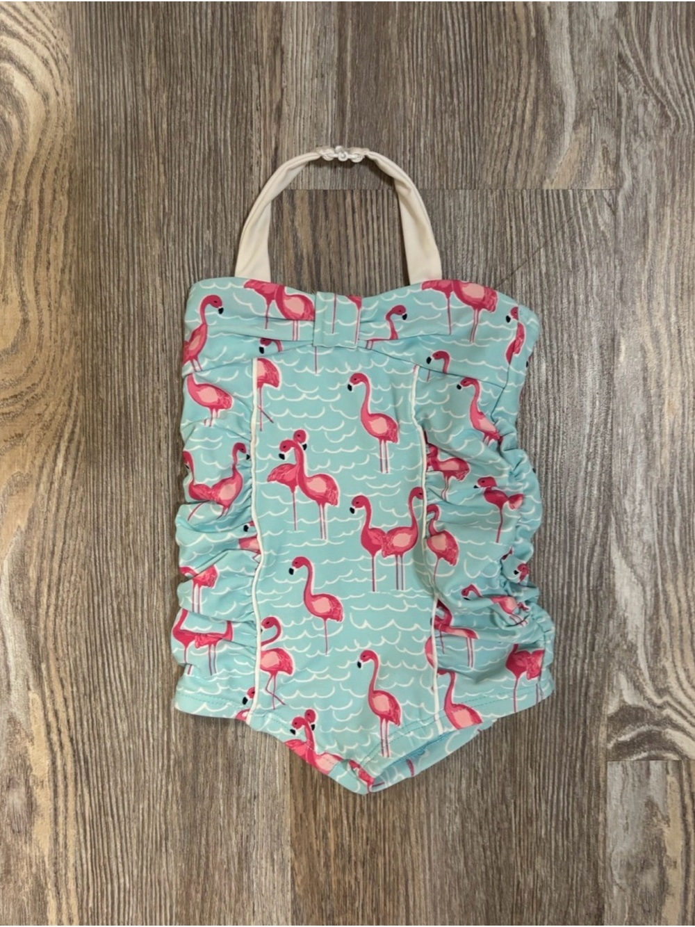 Janie and Jack Baby Girl One Piece Flamingo Swimsuit 3-6 month